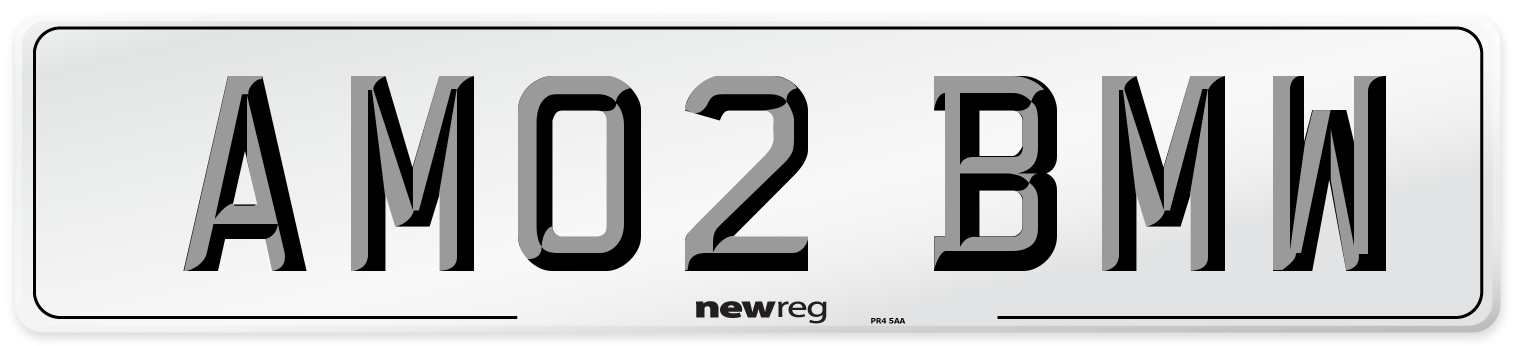 AM02 BMW Number Plate from New Reg